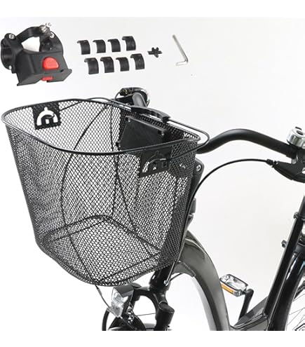 Amazon | Zxpjkyu 蓋付き自転車カゴ、ロードバイク用吊り下げ自転車
